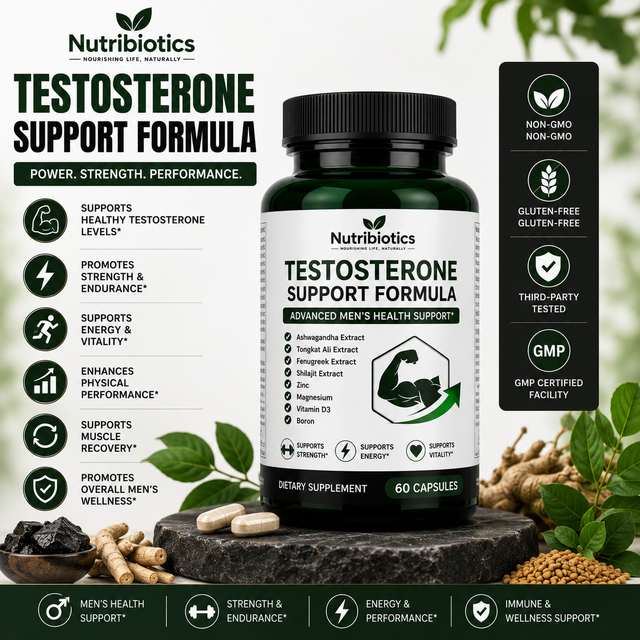 Nutribiotics Testosterone Support Formula