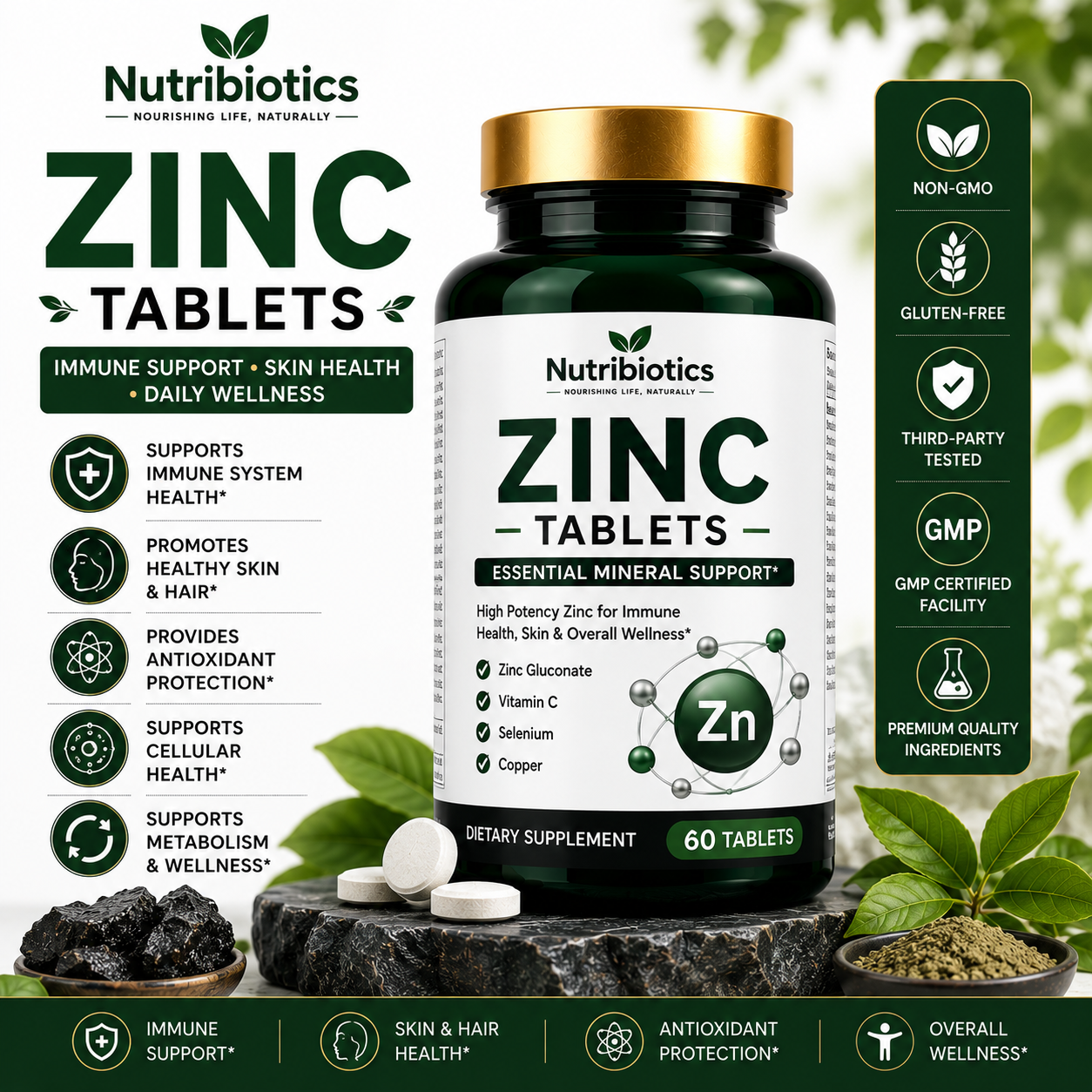 Nutribiotics Zinc Tablets