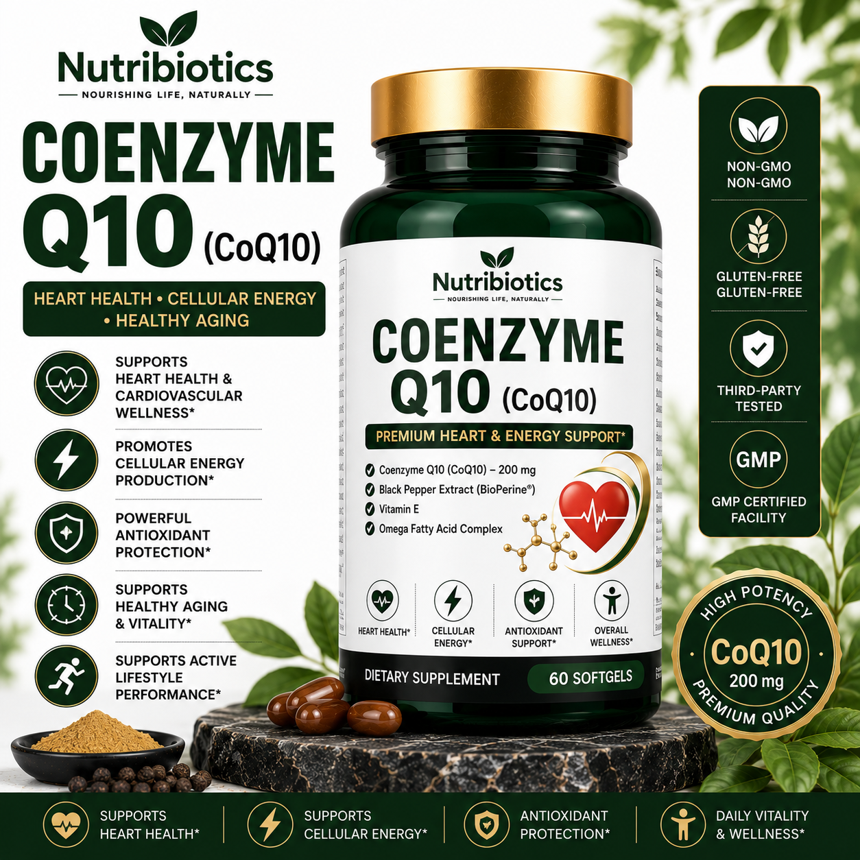 Nutribiotics Coenzyme Q10 (CoQ10)