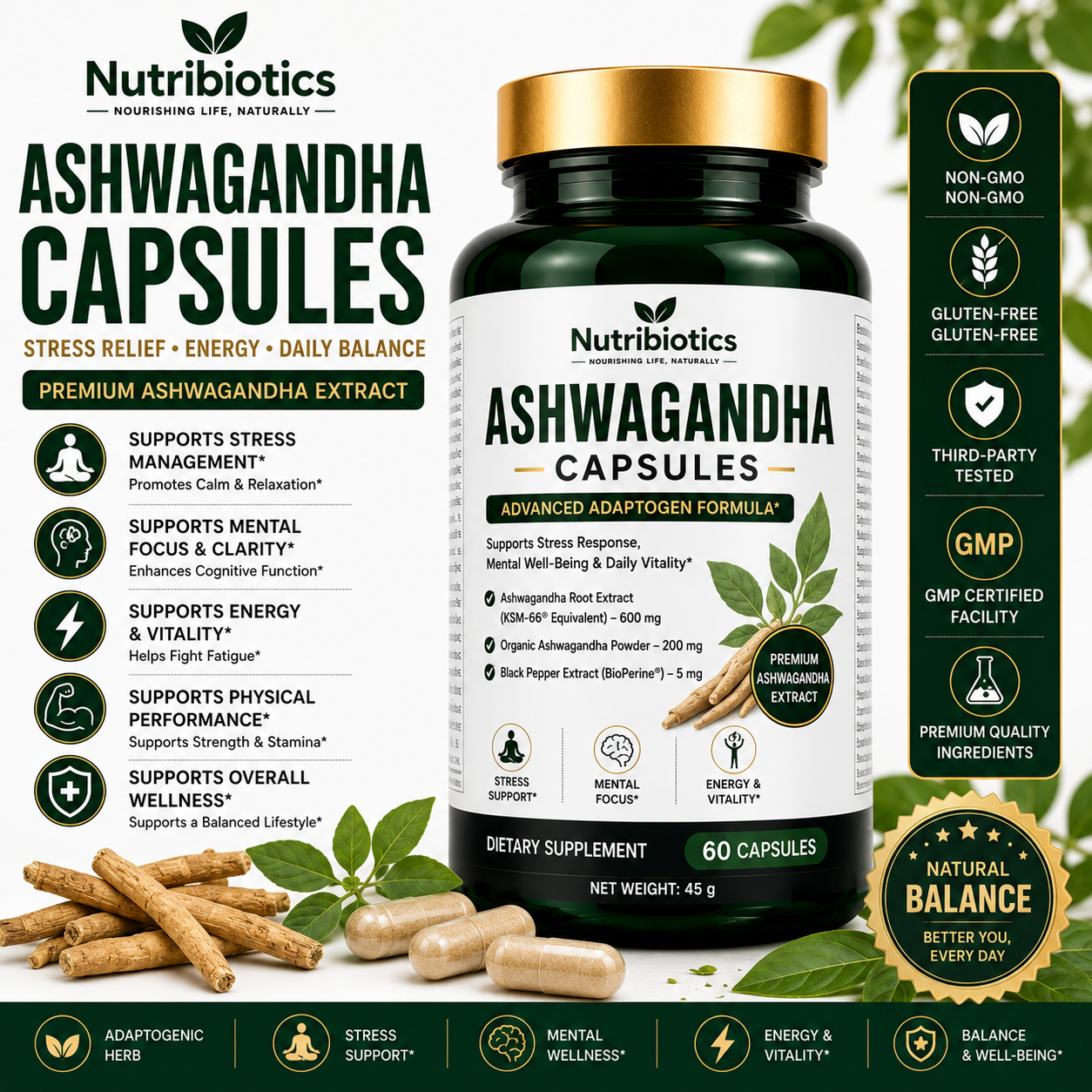Nutribiotics Ashwagandha Capsules