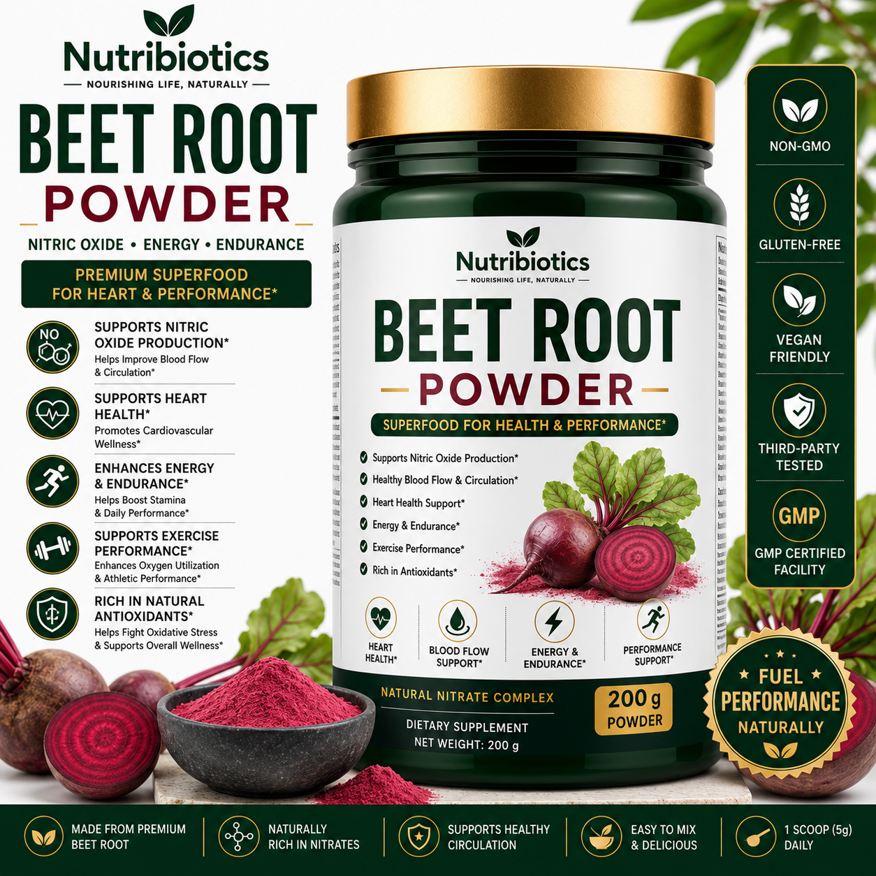 Nutribiotics Beet Root Powder