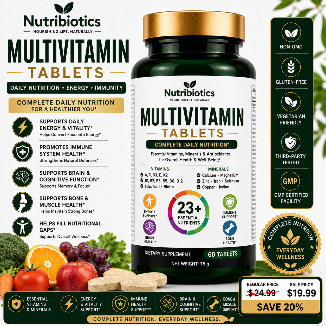 Nutribiotics Multivitamin Tablets